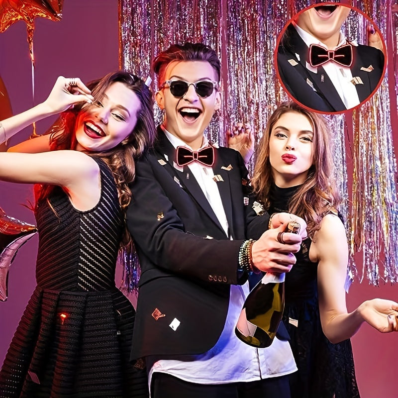 Halloween Glowing LED Neon Bow Tie for Parties Festivals and Celebrations