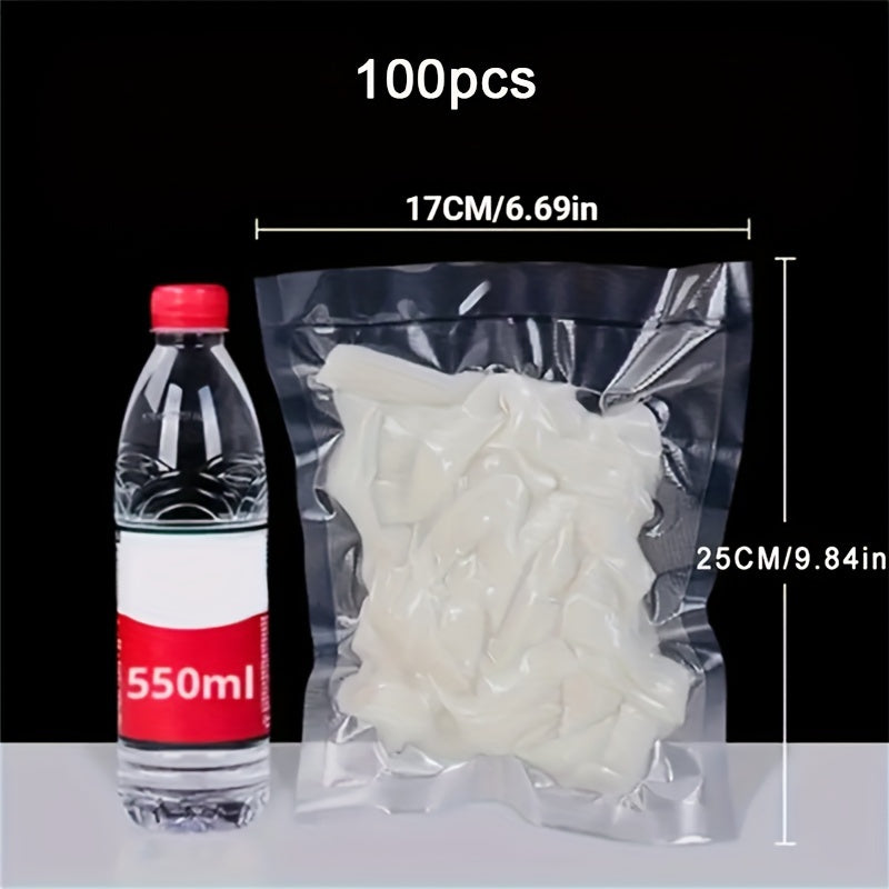 100 Pieces Vacuum Sealer Bags Puncture-Resistant BPA-Free Food Storage Sous Vide Freezer