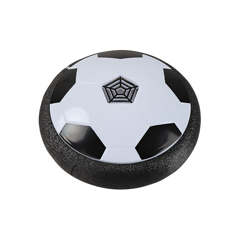 LED Light Air Cushion Football for Kids Indoor Outdoor Play White Black