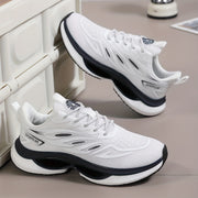 Men's Breathable Mesh Running Shoes Lightweight Stability Reflective Design Casual Outdoor Sneakers