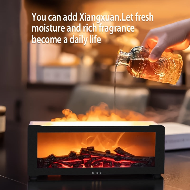 Simulated Fireplace With Humidifier Aromatherapy Remote Control Light