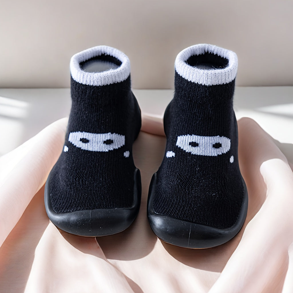 Zapatos transpirables antideslizantes para caminar con cara de animal de dibujos animados para niña y niño pequeño