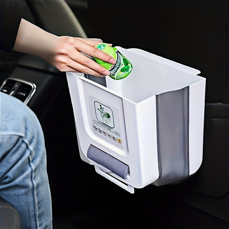 Складной пластиковый автомобильный мусорный бак настенный, подвесной, для кухни и ванной