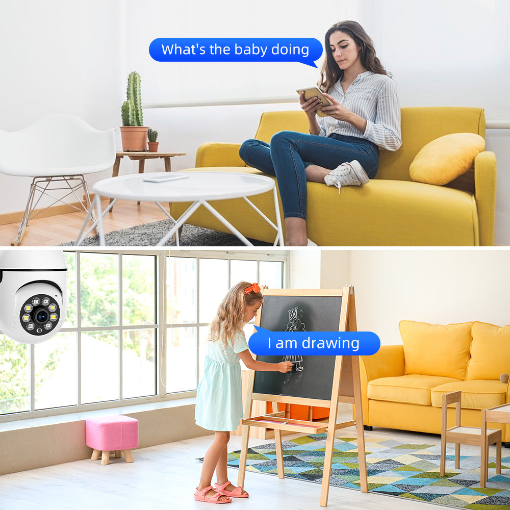 Wireless Outdoor Security Camera 1080P Wi-Fi Pan Tilt Night Vision Two-Way Audio Waterproof