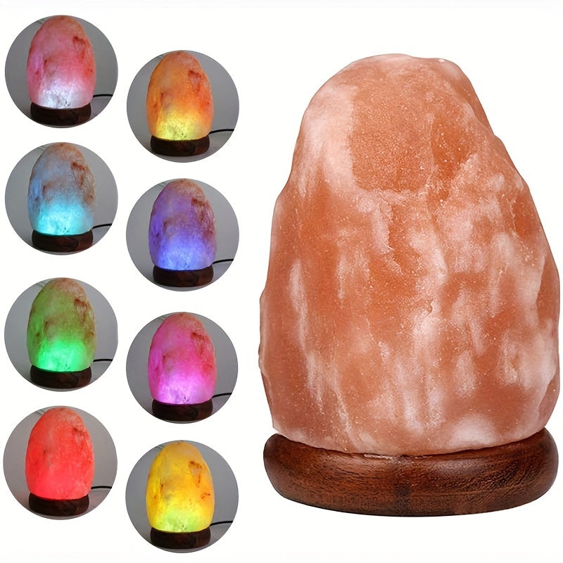 Colorful Mineral Salt Lamp Night Light for Bedroom Decor and Gift