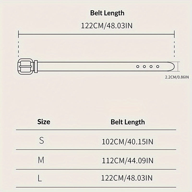 Ayollar uchun 4 ta qismlik PU charm belbog'lar to'plami, kvadrat tokchali, kiyimlar va jinsilar uchun, oq, jigarrang, qahva, qora