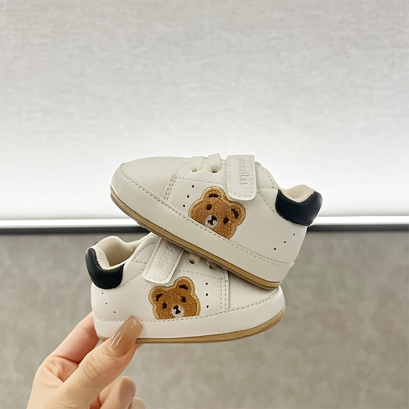 Kids Sneakers for Boys and Girls Non-Slip Comfortable Cartoon Bear Shoes for All Seasons
