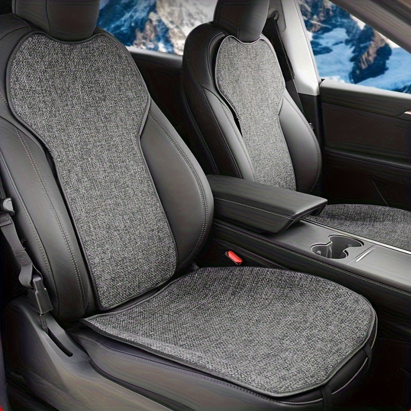 Премиальные льняные передние чехлы для сидений для Tesla Model 3/Y мягкие съемные моющиеся защитные чехлы для автомобильных сидений