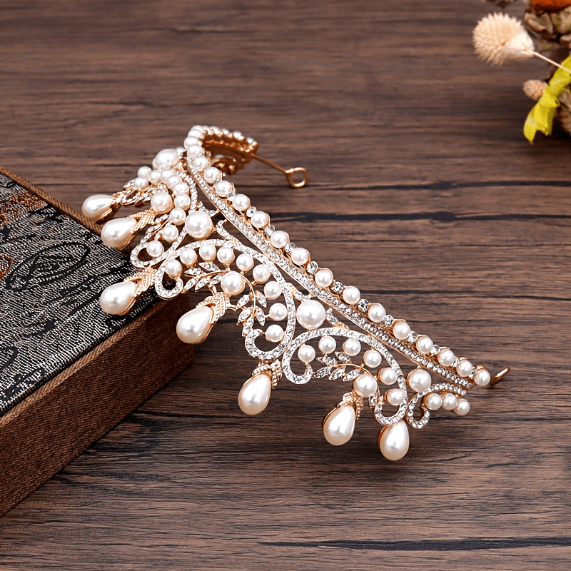 Silver Bridal Crown for Weddings, Elegant Princess Tiara, Wedding Hair Accessory