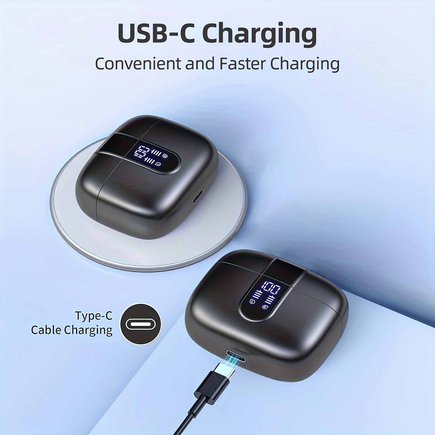 Wireless Earbuds with Charging Case for iPhone and Android Sports Noise Cancelling