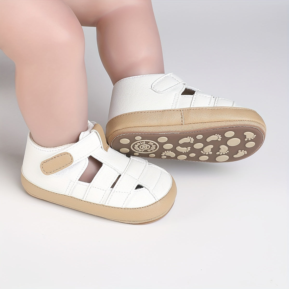 Children's White Toddler Sandals for Summer Anti-Slip Non-Fall Boys Girls 3-12 Months
