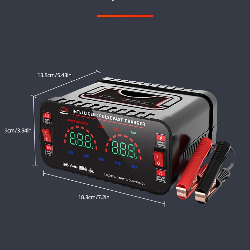 Cargador de batería de coche de alta potencia con función de mantenimiento y detección automática de voltaje