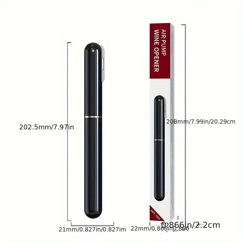 Sacacorchos de estilo bolígrafo para vino tinto, sin necesidad de energía, abre con presión de aire