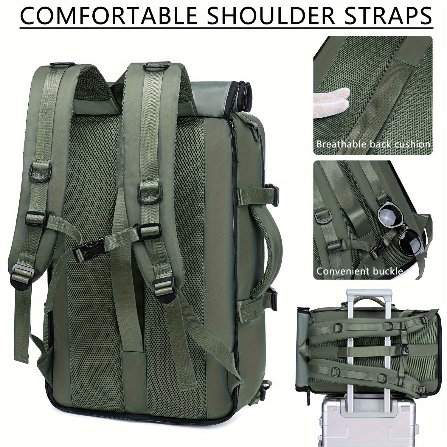 USB zaryadlash porti, alohida poyabzal bo'limi, tikuv ipi detali bilan qo'l bilan yuvilishi mumkin bo'lgan polyester ko'cha uslubidagi 43.94 sm li noutbuk ruksak to'plami - biznes uchun ideal.