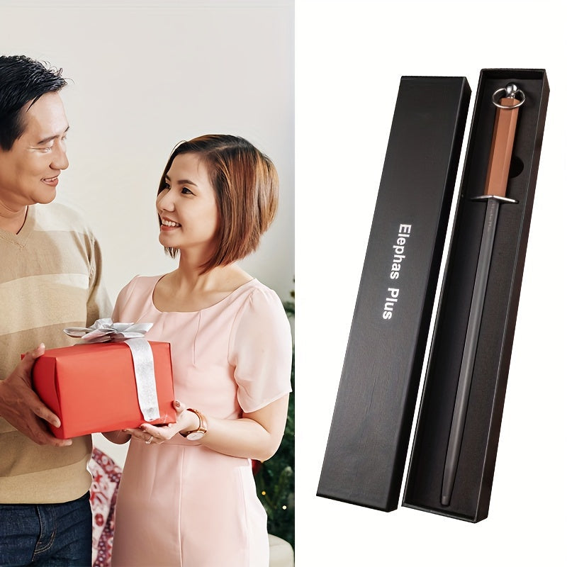 12-Inch Professional Handheld Knife Sharpener Steel with Fine Grit, Non-Electric Honing Rod