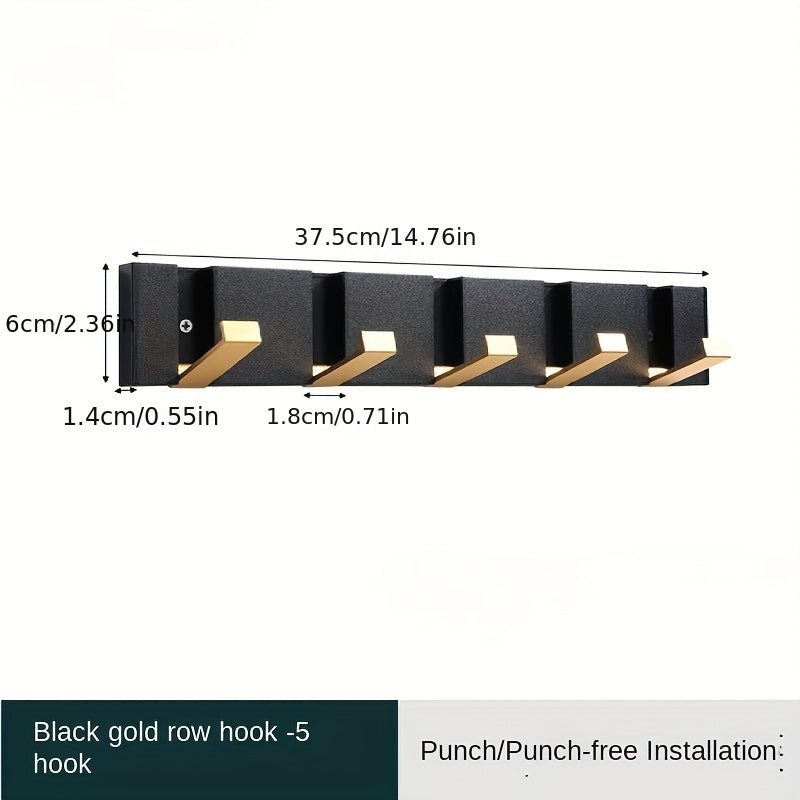 Aluminum Wall Hook Folding Space-Saving Multi-Use for Bathroom Kitchen Living Room