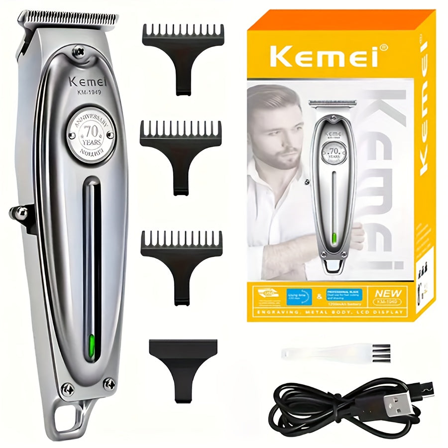 Men's Hair Clipper Trimmer Fast Charging High-Quality Metal Salon Professional
