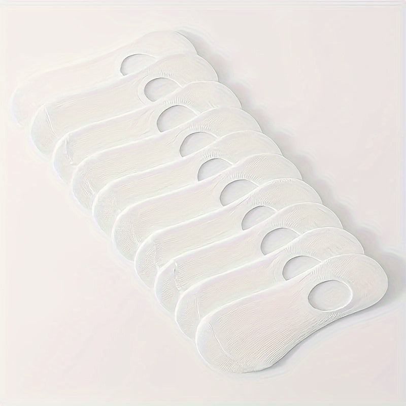 Women's No Show Socks 6 Pairs Breathable Lightweight Knit Ankle Socks with Stripes