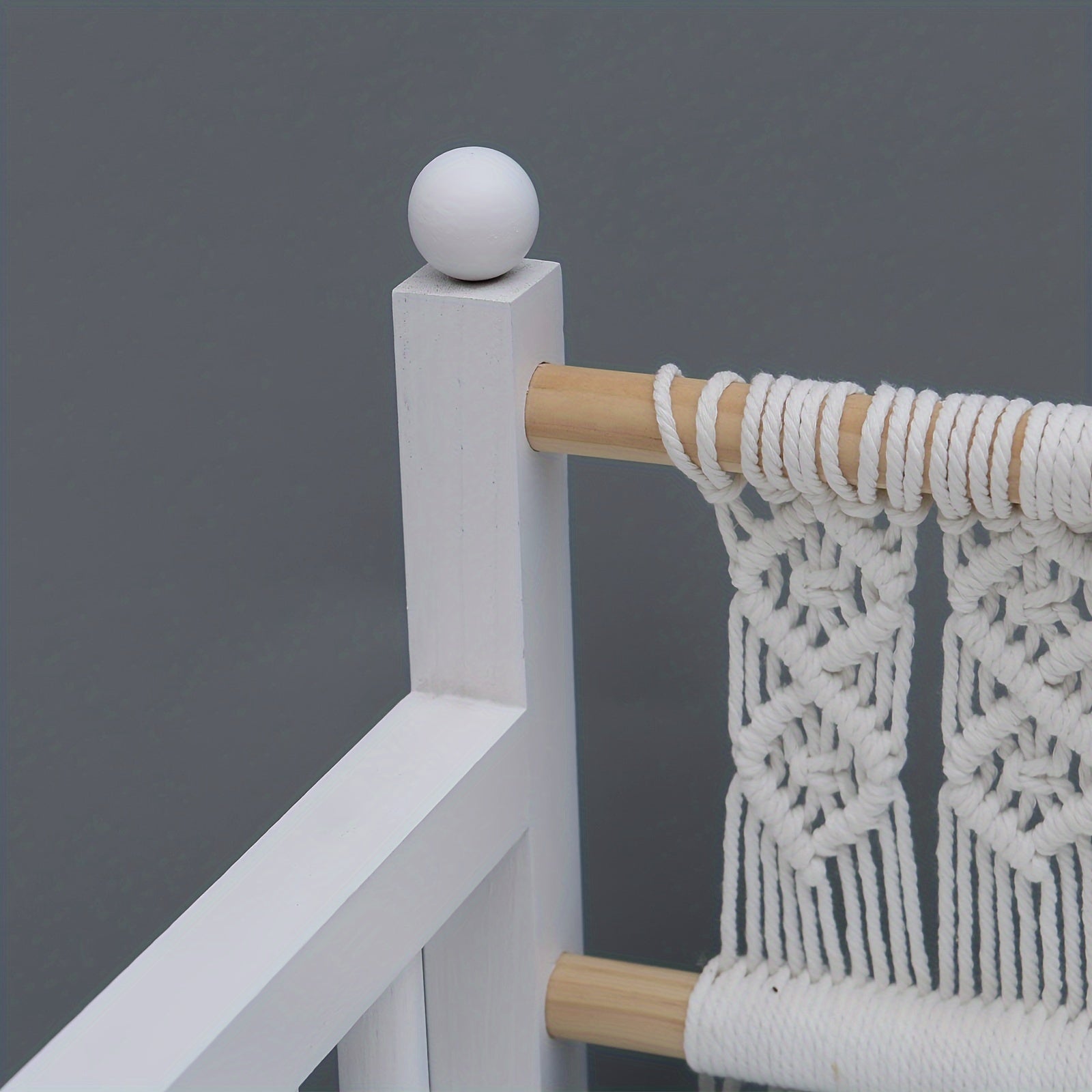 Baby Photography Props White Wooden Crib Bed for Newborn Photos