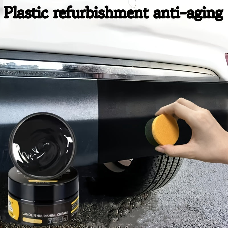 Agente de reparación de plástico y goma para coche 100ml Crema nutritiva Restauración del brillo del parachoques