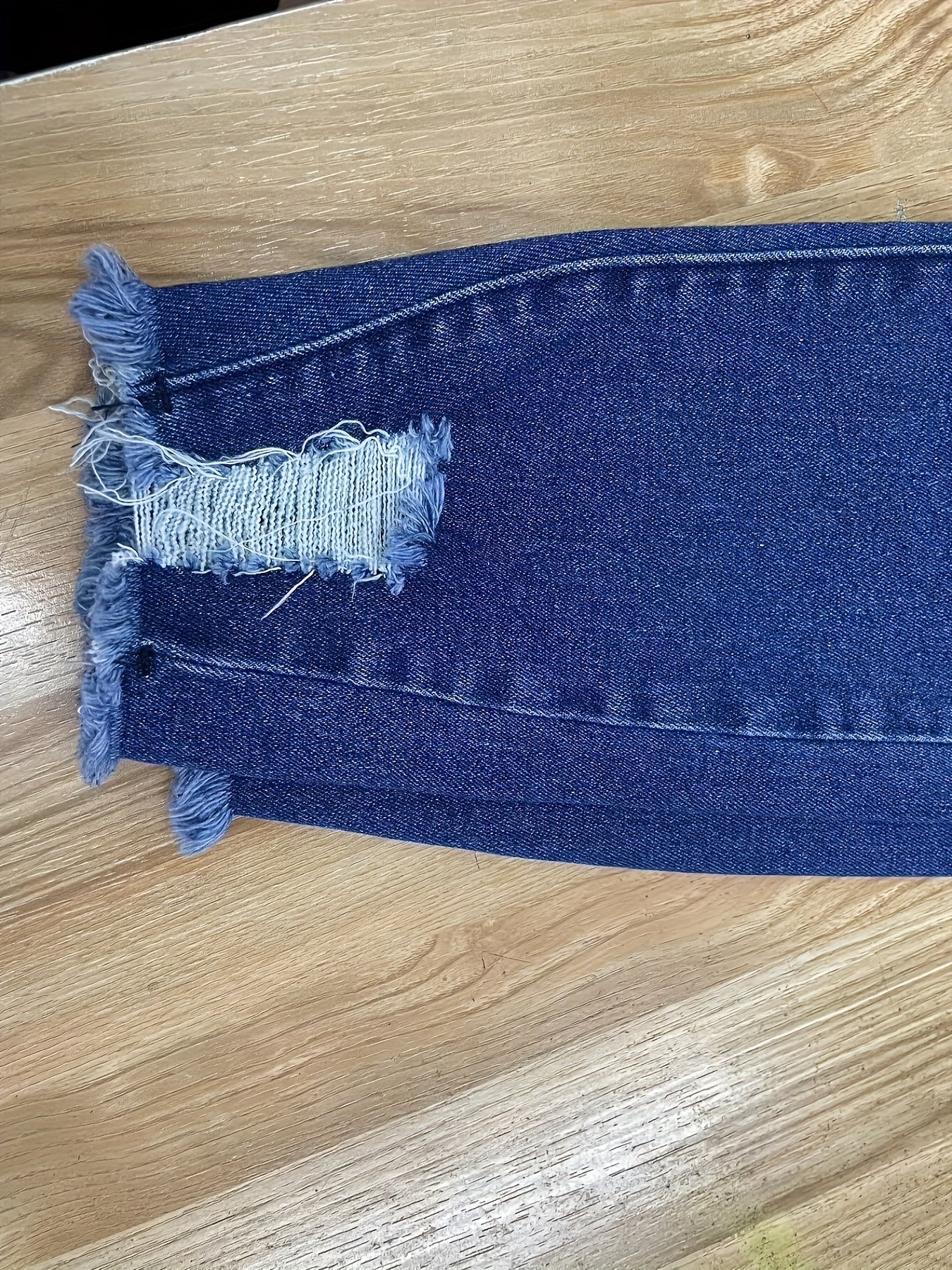 Jeans ajustados de talle alto retro de talla grande con dobladillo rasgado y cordón elástico en la cintura