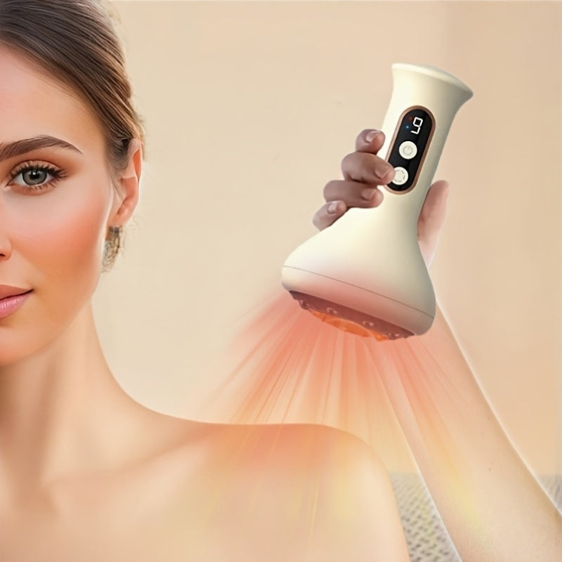 3-in-1 Handheld Massage Device with USB Rechargeable Lithium Battery Soft Vibration Muscle Relief