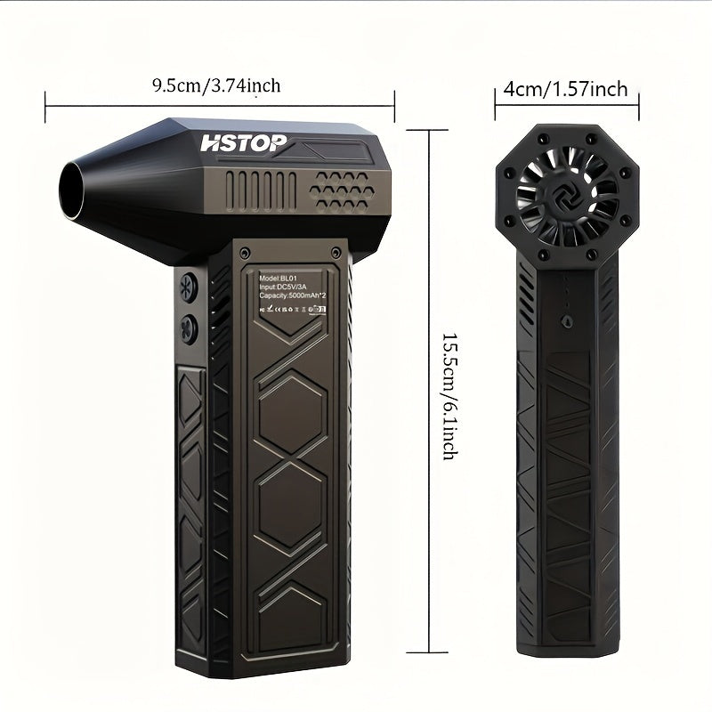 Compresor de aire compacto, soplador portátil, recargable por USB para limpieza de coches, uso en exteriores