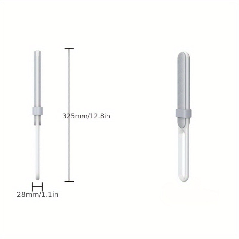 White Dual-Sided Static Lint and Pet Hair Remover Brush for Clothes and Furniture