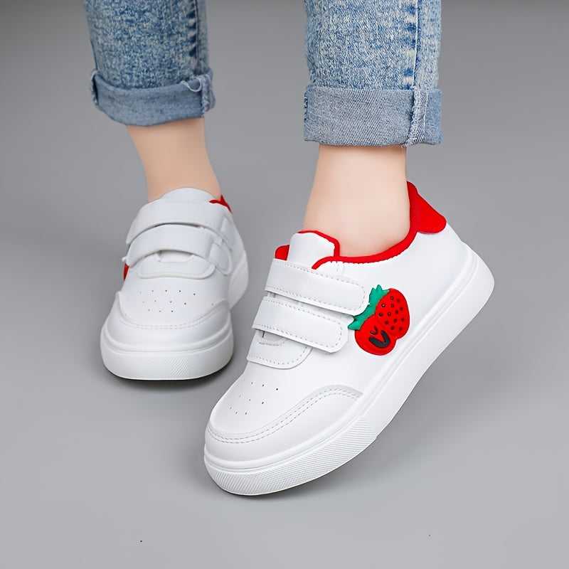 Kids Casual Sneakers with Strawberry Design Light and Comfy All Seasons