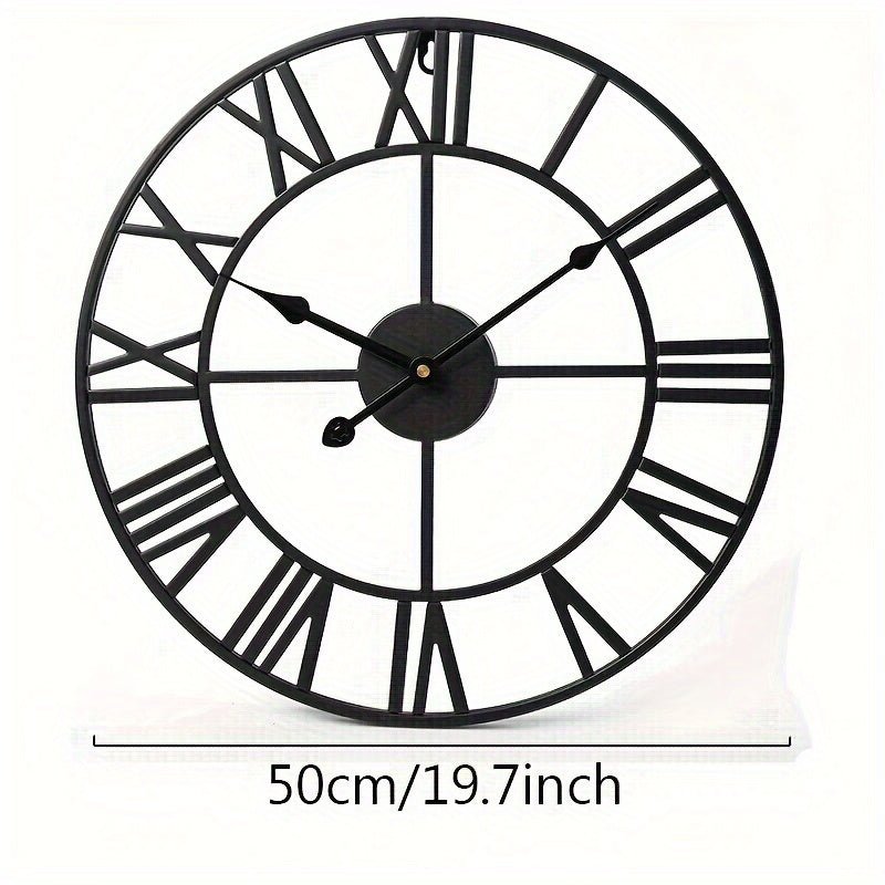 Reloj de pared de arte en hierro para decoración de sala de estar Navidad Halloween Acción de Gracias