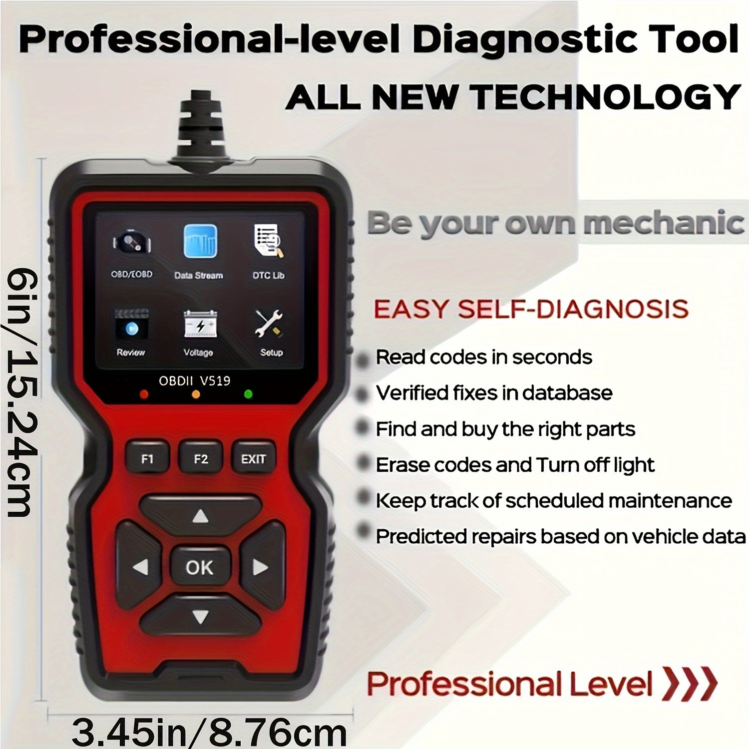 Профессиональный сканер OBD2 для диагностики автомобилей с живыми данными