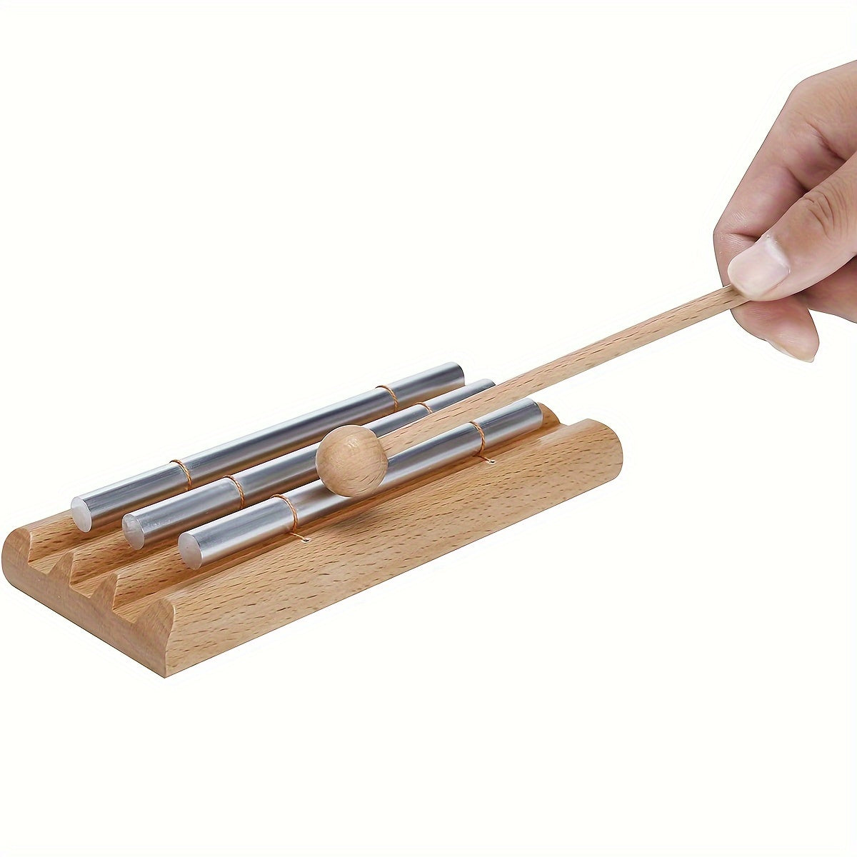 Wood Meditation Chimes for Mindfulness Yoga Prayer and Music Education Turmeric