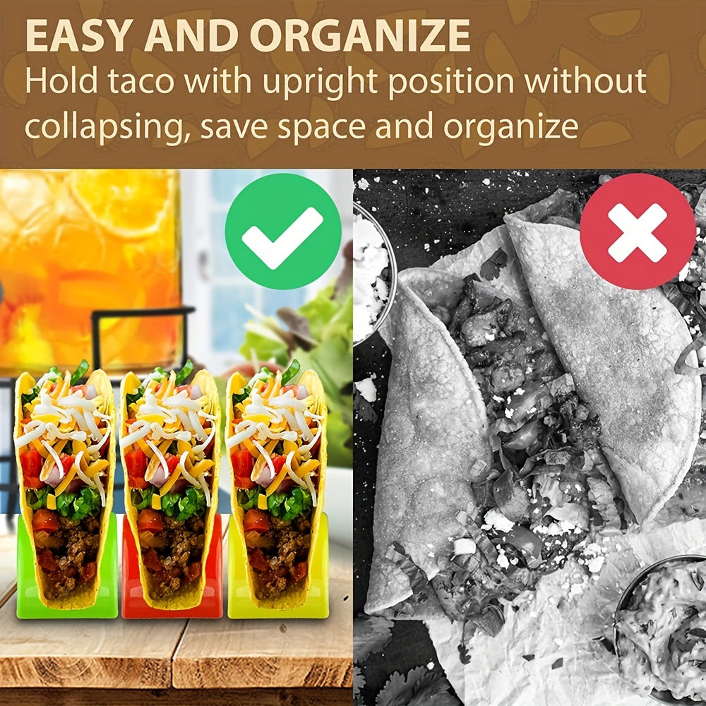 Colorful Reusable Taco Holder Set Includes 3 6 12 and 18 Pieces Kitchen Utensil