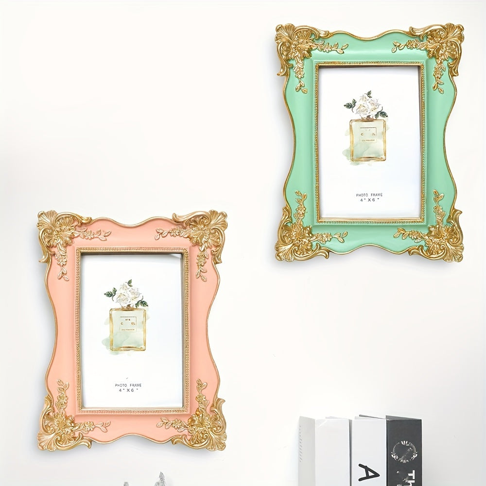 Ретро классическая резная фоторамка, декоративный настольный аксессуар размером 15,24 см, идеально подходящий для демонстрации ваших любимых фотографий.