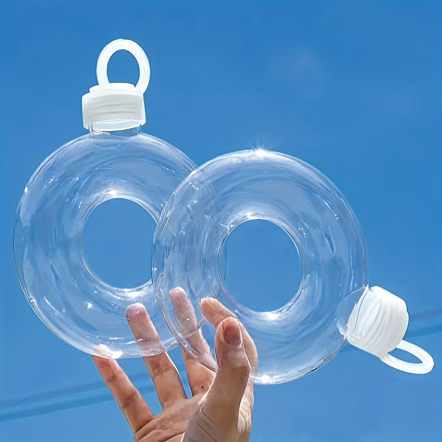 500ml BPA-Free Donut-Shaped Water Bottles with Handles Leak-Proof Lightweight for Sports