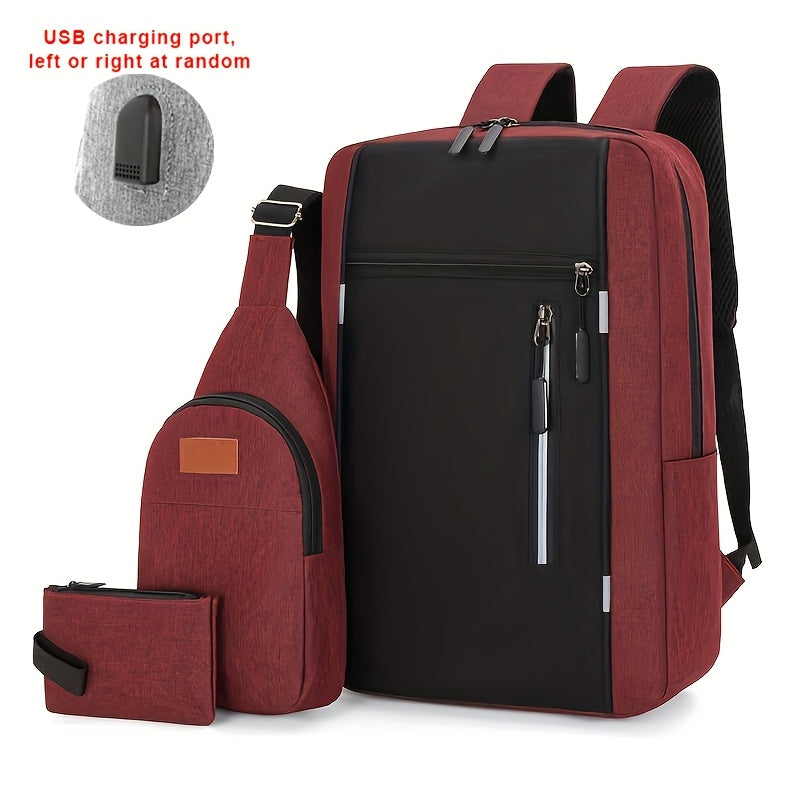 Сумка на плечо из Oxford Cloth с рюкзаком для компьютера для путешествий и школы Черный Серый Красный Синий