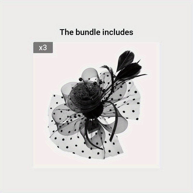 Women's Flower Mesh Faux Feather Fascinator Headband for Tea Parties and Weddings