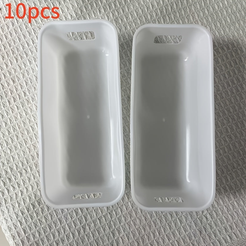 10 Pack Rectangular Plastic Storage Bins with Open-Top Drawers for Organizing Phone Cases Artifacts and Bedside Items