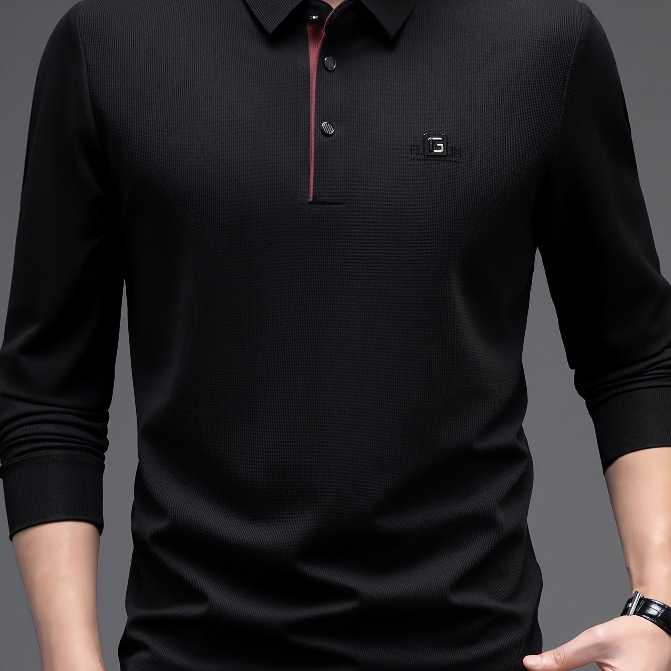 Camisa de manga larga ligera para hombre, transpirable, de poliéster, para golf y uso casual