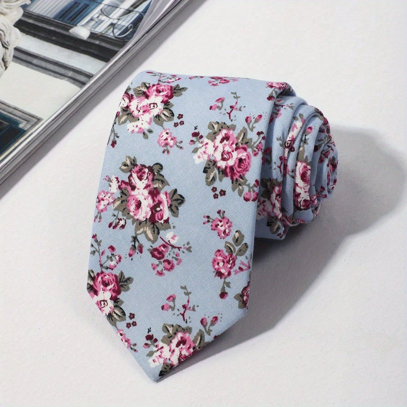 Men's Floral Print Party Tie for Formal Occasions