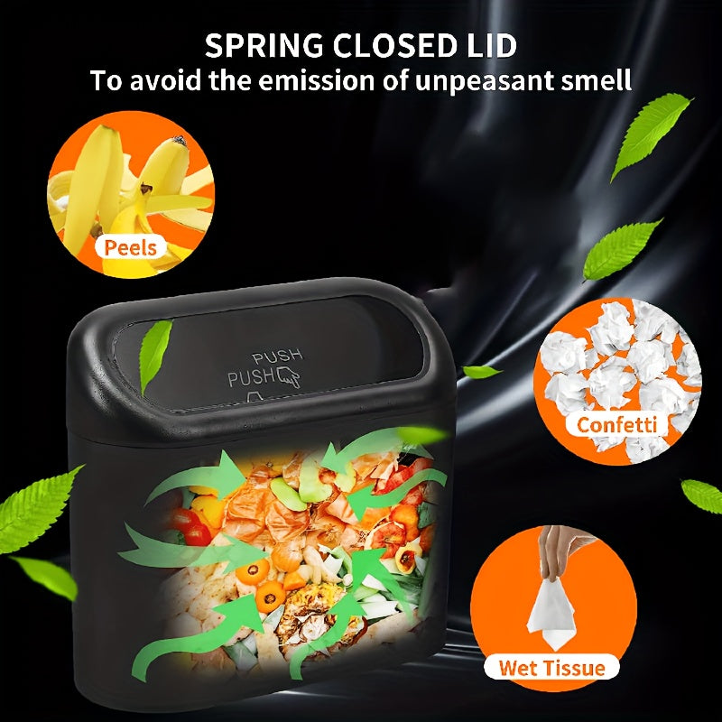 Маленькая герметичная мусорная корзина для автомобиля с крышкой и мешками для мусора