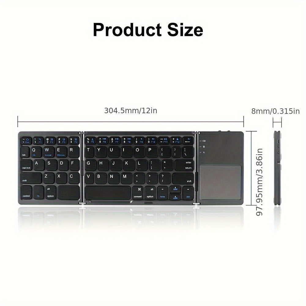 Wireless Portable Rechargeable Keyboard with Touchpad for iPad Air 2 Windows 10 Android