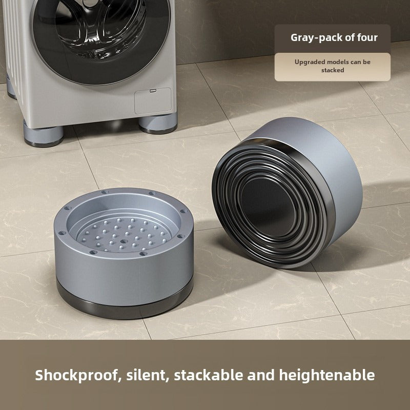 4 ta anti-vibratsiya plastik halqa oyoq yostiqchalari, sirpanmaydigan muzlatgich asoslari to'plami