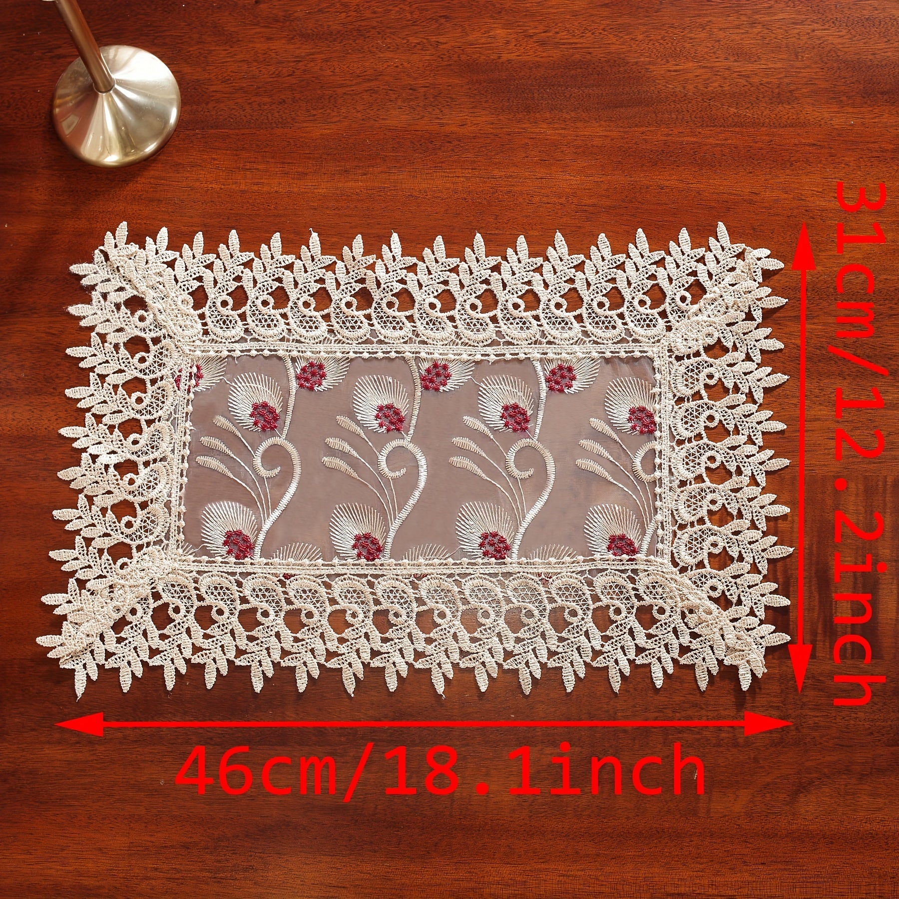 Embroidered Polyester Table Runner for Holiday and Wedding Decor