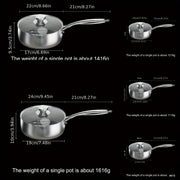 Yaponcha ilhomlangan zanglamas po'latdan yasalgan qozon, yopishqoq qoplama bilan – Yoshlar ovqatini va makaronni tayyorlash uchun ideal, idish-tovoq tozalash mashinasida yuvish mumkin