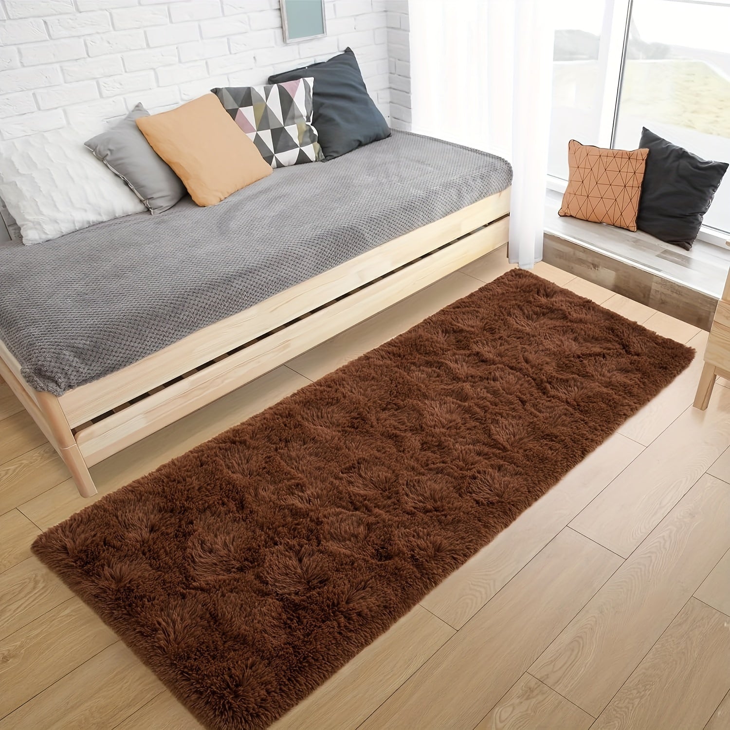 Koʻp rangli yashash xonasi va yotoqxona uchun qulay shag polyester soʻrgʻich mato