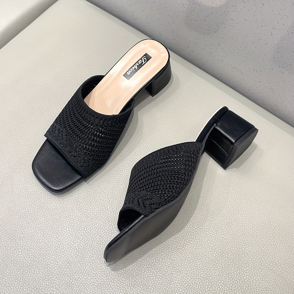 Women's Multicolor Knit Wedge Sandals Open Toe Slip-On Summer Shoes