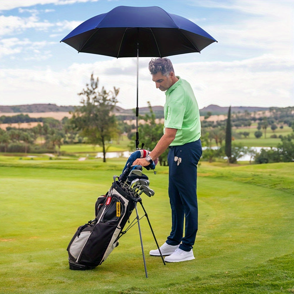 Portable Umbrella with Clamp 360-Degree Swivel Adjustable Height Alloy Steel Frame Blue