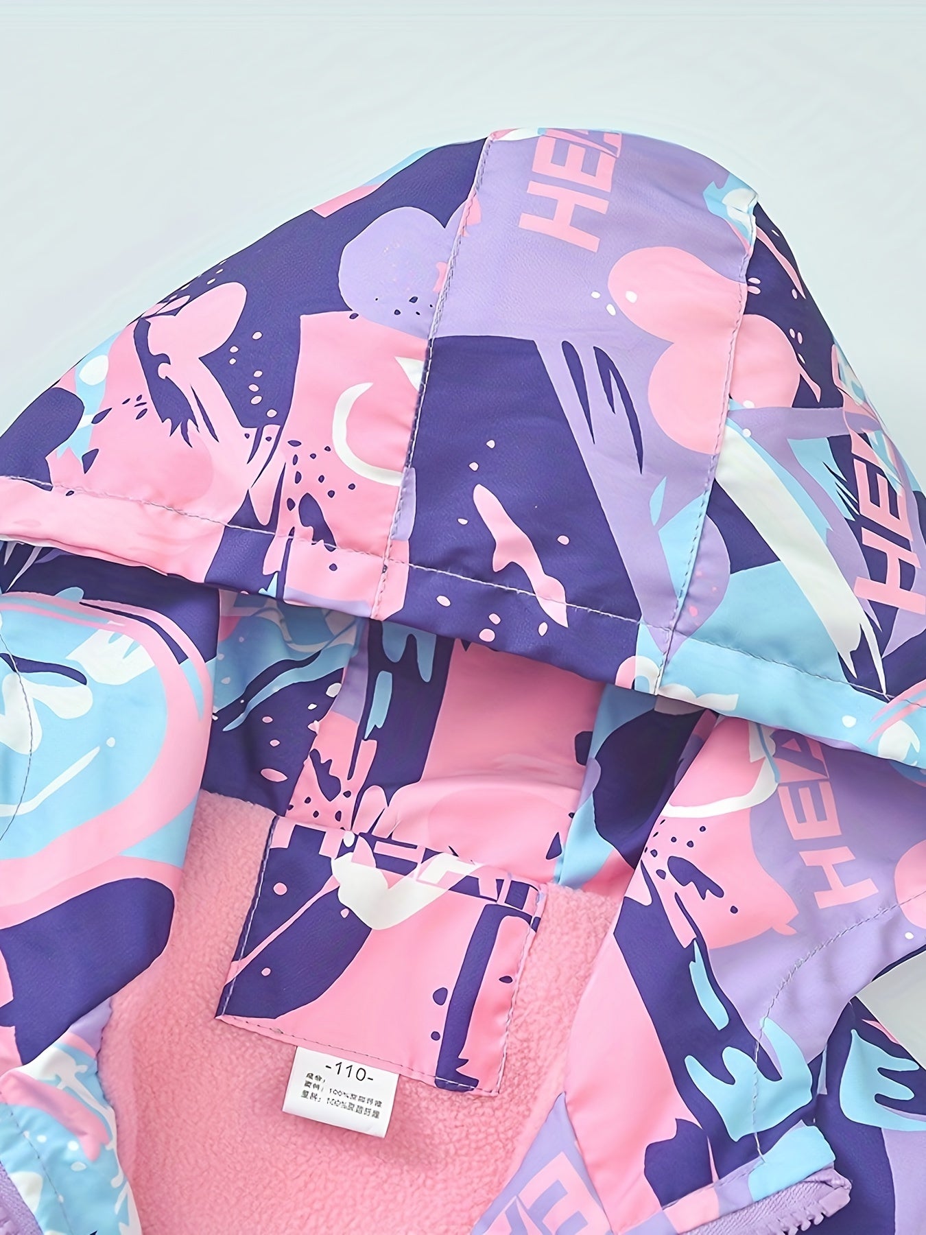 Girls' 3-in-1 Ski Jacket Waterproof Windproof Fleece-Lined Hooded Outdoor Coat