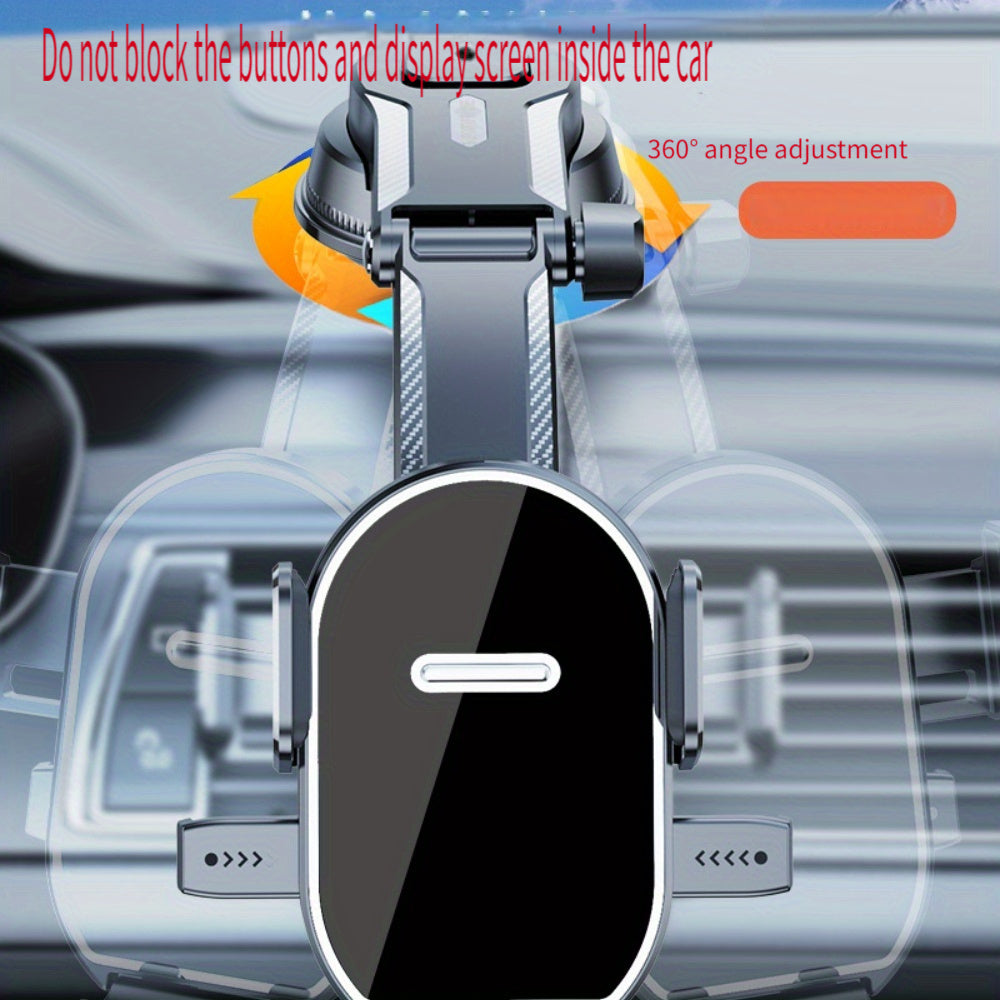 360° Rotating Car Phone Holder with Suction Cup Mount Durable ABS Material